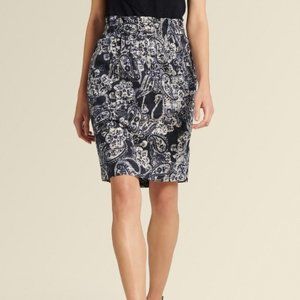 Donna Karan Paisley Print Pencil Skirt